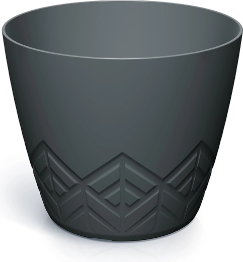 Areco urtepotte 15,8 cm kulsort – moderne plastcover til planter inde og ude