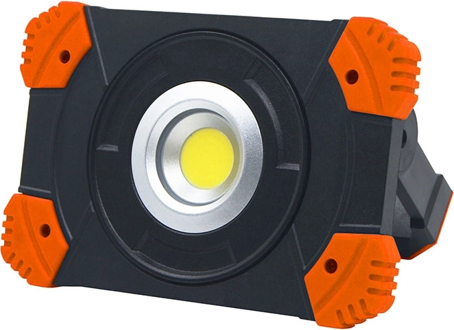 Solight bærbar genopladelig LED-reflektor 10 W 1000 lm orange-sort