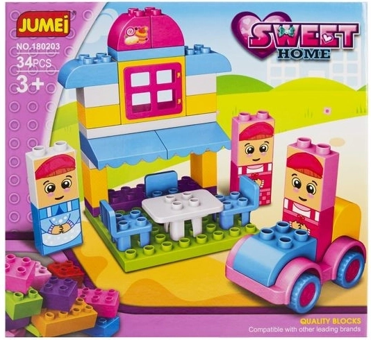 Jumei klodser Sweet Home konditori 34 dele 28 × 26 cm - 1 stk.