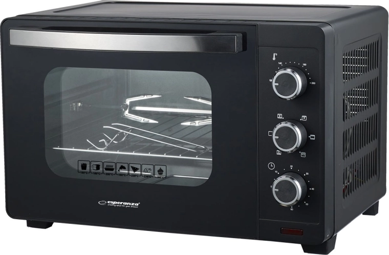Miniovn Esperanza NAPOLI med konvektion og rotisserie-spyd, 25 l