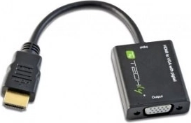 Adapter HDMI han til VGA hun, sort, 10 cm