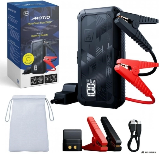 3MK Motio HyperBoost Flow bærbar startbooster 1500 A med powerbank