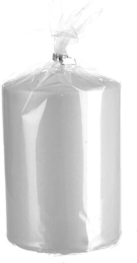 Mat grå cylindrisk stearinlys 7 × 10 cm