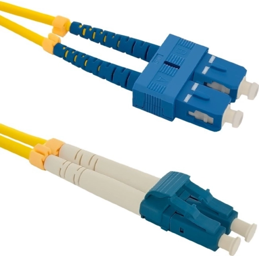 Optisk patchcord SC/UPC–LC/UPC, singlemode 9/125, G.652D, 1 m