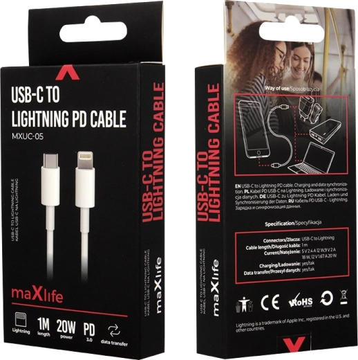 Hurtig opladning Power Delivery 20 W