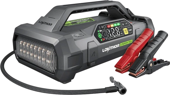 Lokithor JA3000 Pro multifunktionel starthjælp 3000 A med kompressor og powerbank