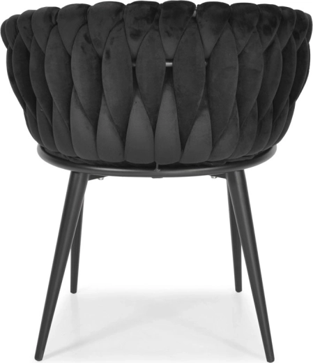 Strikket ryglæn som designmæssig hovedattraktion