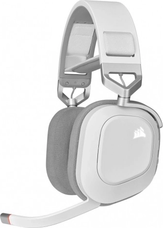 Corsair HS80 RGB Wireless gaming trådløst headset med surroundlyd, hvid - 1 stk.