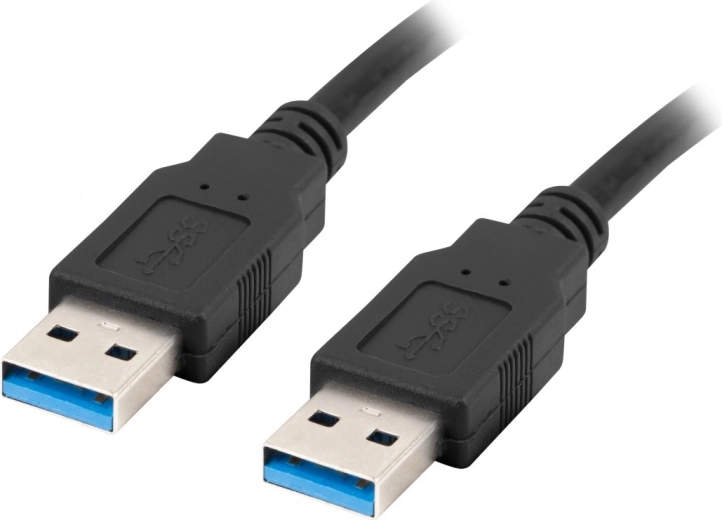 USB-kabel USB-A (han/han) 3.0 0,5 m sort