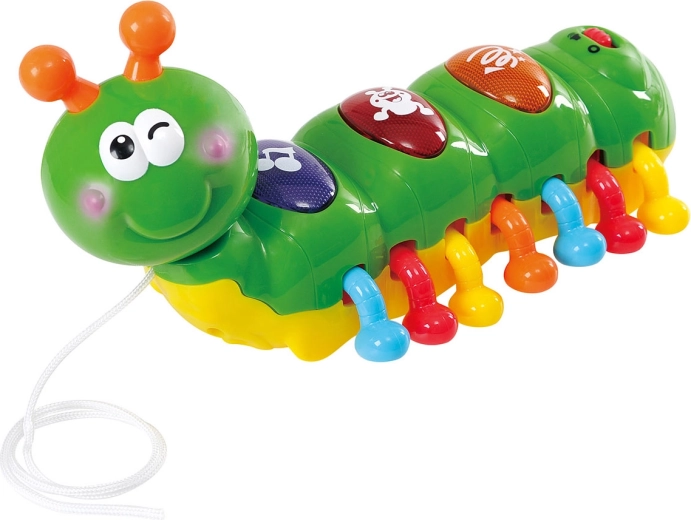 Musikalsk larve med lyseffekter, 21 cm