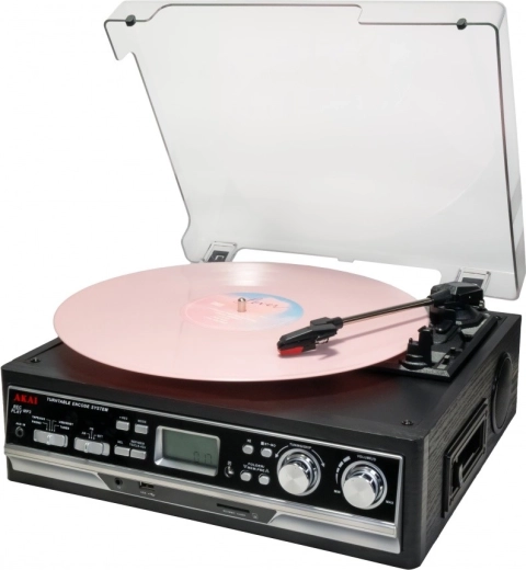 Akai ATT-15SE pladespiller med radio og kassetteafspiller