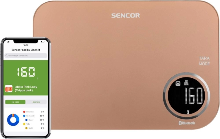 Sencor smart køkkenvægt med Bluetooth