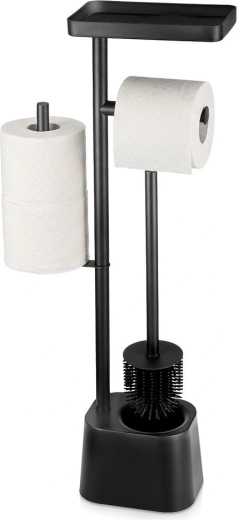 Vilde fritstående toiletpapirstativ med toiletbørste