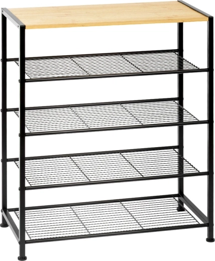 Holdbar metalkonstruktion i sort
