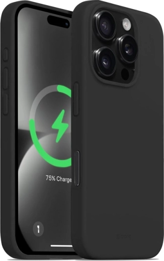 Silikone magnetisk Color Cover etui til iPhone 16 Pro, sort