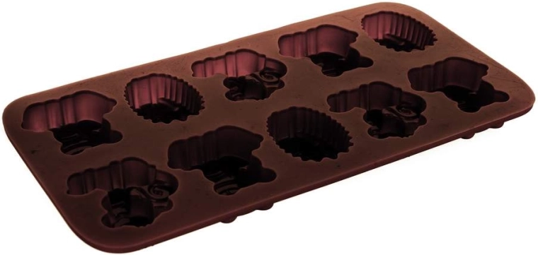 Silikoneform til chokolade dyr Culinaria, 10 stk., brun