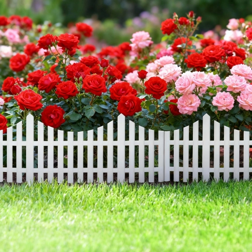 Haveplastkant til blomster, hvid