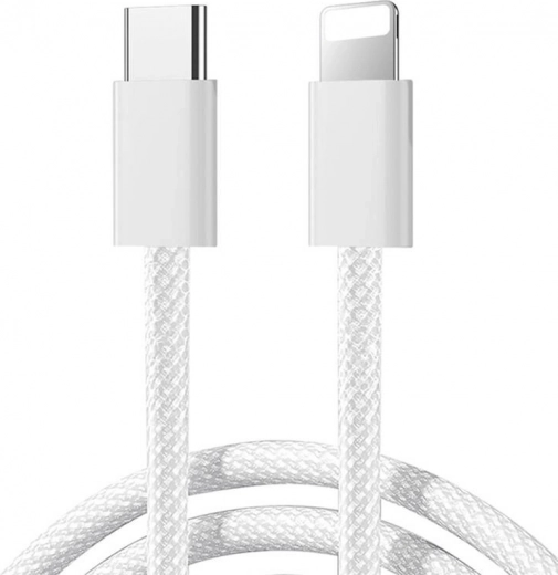 USB-C til Lightning kabel 30W, 1m, Hvid
