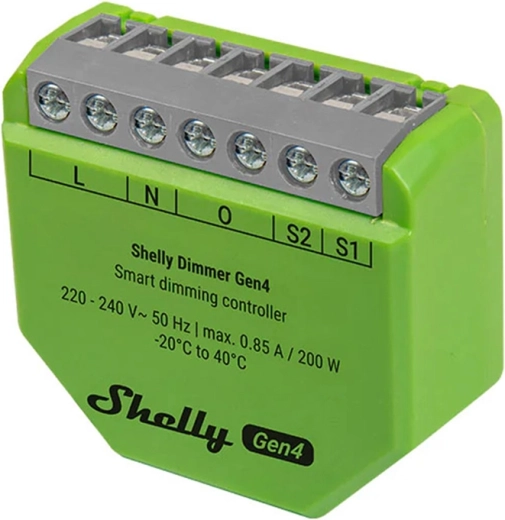 Shelly Dimmer Gen4 intelligent lysdæmper med Zigbee og Matter