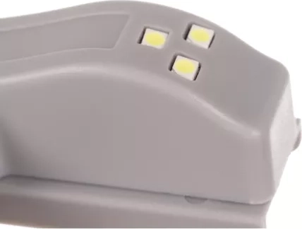 3 kraftige LED med koldhvidt lys