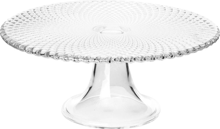 Glas-kagefad på fod Karo 28 cm