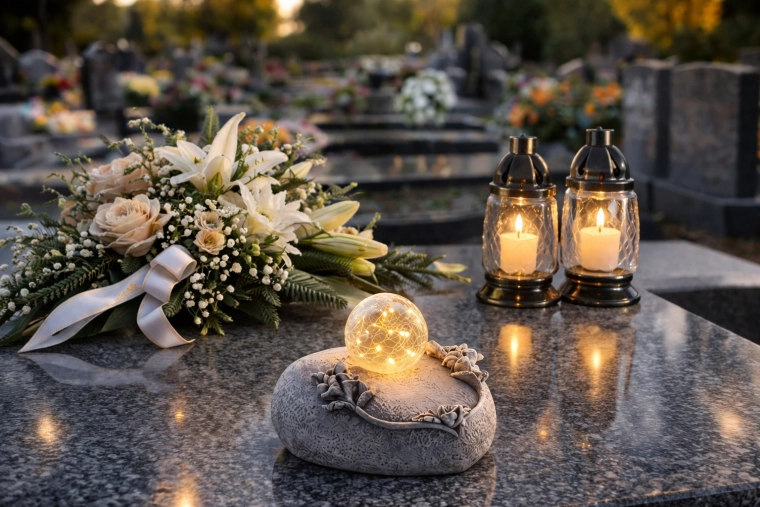 Værdig sokkel med blomsterrelief