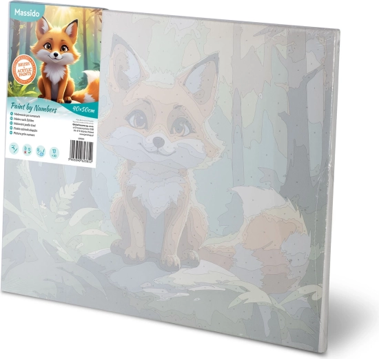 Fortrykt lærred på træramme