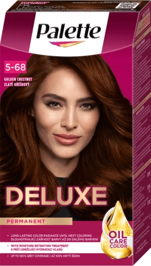 Palette Deluxe permanent hårfarve 5-68 gylden hasselnød 50 ml