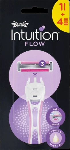 Damebarberhøvl Wilkinson Intuition Flow Hybrid, 4 hoveder