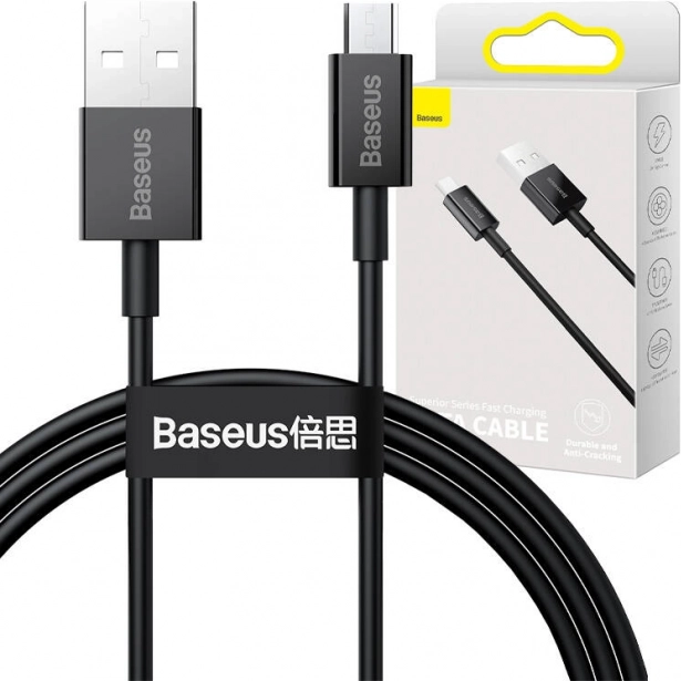 Baseus Superior USB til micro USB kabel 1 m, 2 A, sort