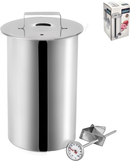 Orion rustfri skinkekoger med termometer