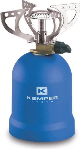 Gas-campingkomfur med én brænder til patron - 1 stk.