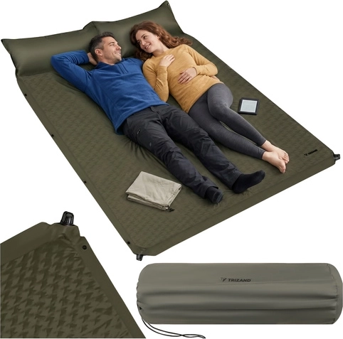 Trizand selvoppustelig liggeunderlag til to personer 186 × 130 cm