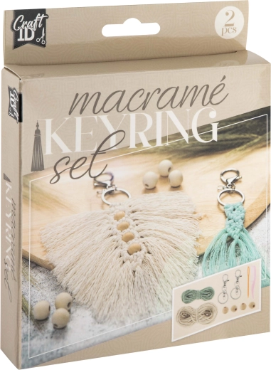 Kreativt macramé-sæt – 2 nøgleringe