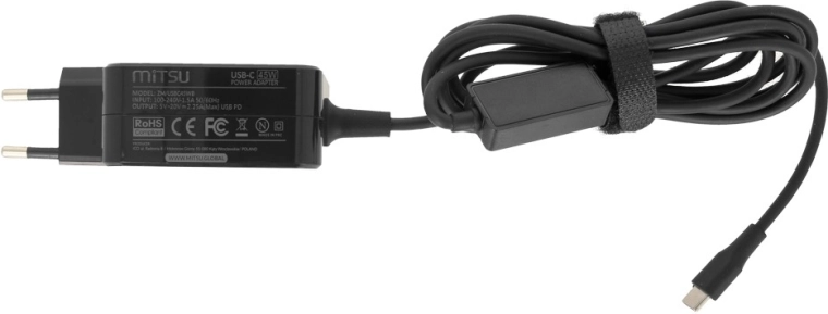 45 W effekt med USB-C Power Delivery