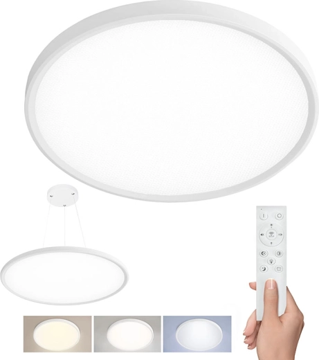Solight LED-loftlampe Estela White med fjernbetjening 50 W, 60 cm, UGR<19