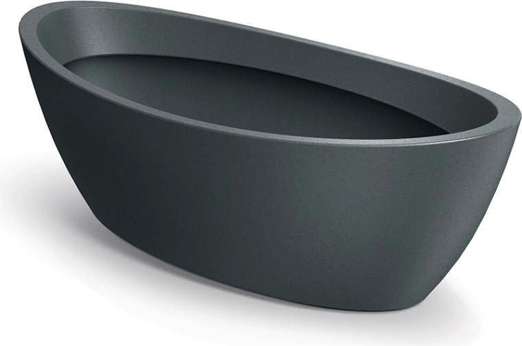 Oval plantepotte Aria 40 cm, grafit