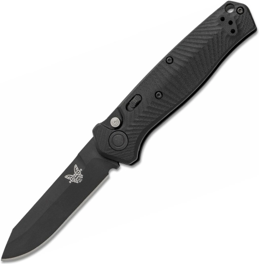 Benchmade Mediator automatisk taktisk foldekniv, helsort, 8,4 cm, G10