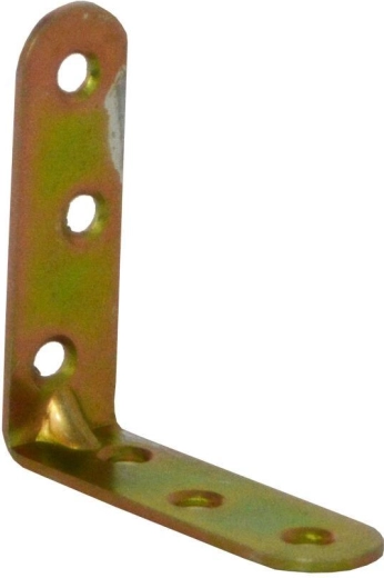 Monteringsvinkel med prægning 60 × 18 × 2 mm, gul galvanisering (15 stk.)