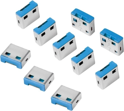 USB-portblokering uden nøgle, sæt med 10 stk.