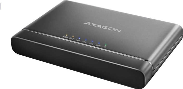 USB‑C 10Gbps adapter til NVMe M.2 og 2.5/3.5" SSD/HDD med kloning CLONE MASTER 2