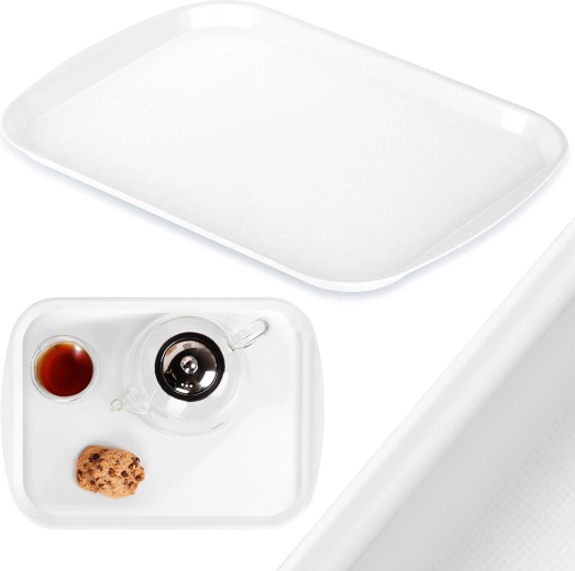 Rummelig bakke til drikkevarer og desserter