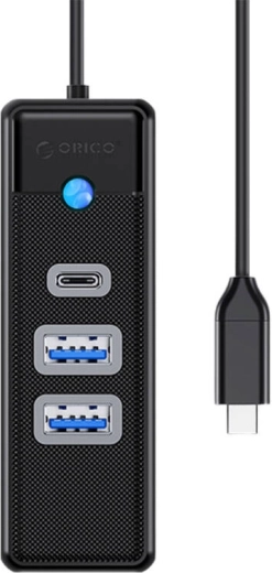Orico USB‑C hub 2× USB 3.0 og USB‑C, 5 Gb/s, 0,15 m, sort