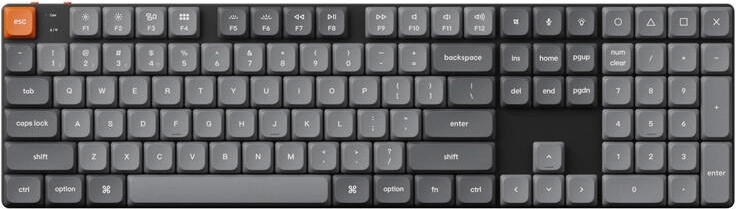 Keychron K5 Max lavprofil trådløst mekanisk tastatur med brune switches