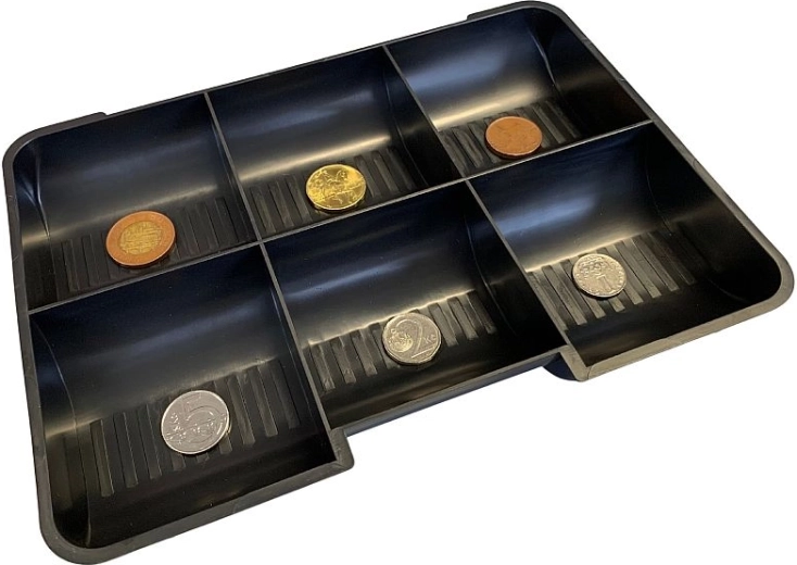 Møntbakke til hurtig sortering