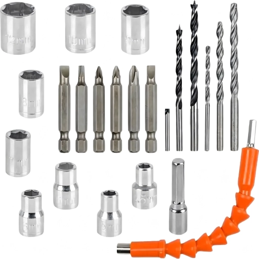 Kuffert og tilbehør inkl. fleksibelt forlængerstykke