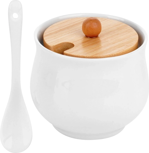 Integreret ske for nem servering