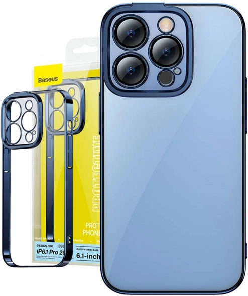 Baseus Glitter Etui og Hærdet Glas til iPhone 14 Pro