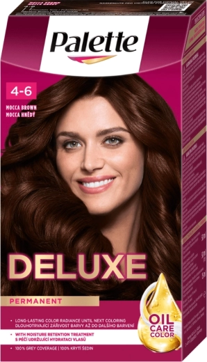 Palette Deluxe 4-6 mokkabrun, permanent hårfarve 50 ml