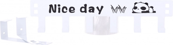 Metalknagerække til dør, 6 kroge - Nice Day - hvid